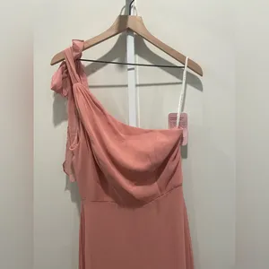 After Six Draped One-Shoulder Maxi Dress With Scarf Bow‎ Size 2 thumbnail 5