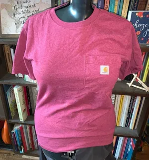 Carhartt red loose fit streetwear S workwear T-shirt thumbnail 1