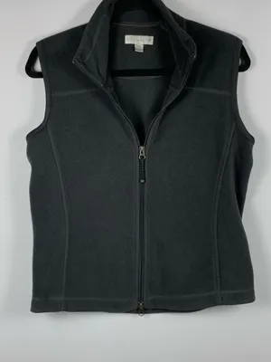 Cutter & Buck Fleece Vest Women Petite Small Black Full Zip Golf Outdoor thumbnail 5