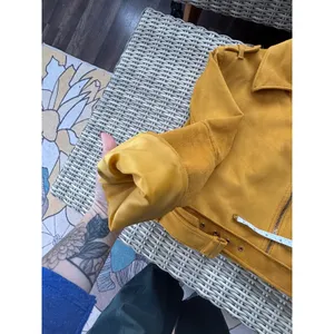 Ivonne Faux Suede Moto Biker‎ Jacket 6 maximalist layered boho grunge rocker thumbnail 15