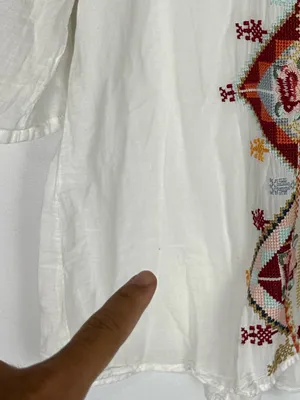 Johnny Was 3J Workshop Embroidered Isadora Tunic Top Women’s Sz L thumbnail 11