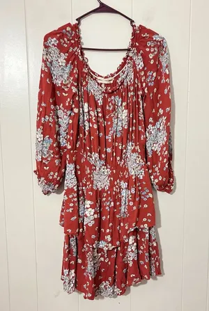 Urban Outfitters Saffron Skies l Off the Shoulder Mini Dress size L thumbnail 1
