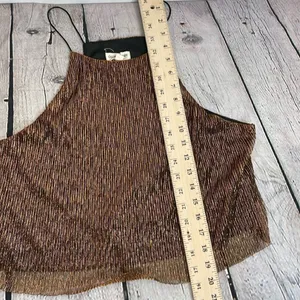 Cotton Candy Gold Metallic Crop Top Size Medium thumbnail 11