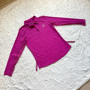 IBKUL 1/4 Zip Adjustable Length Long Sleeve Polo M UPF 50 Tennis Pickleball Golf thumbnail 3