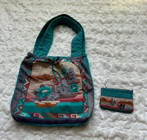 Vintage Cactus Print Shoulder Bag And Wallet Set thumbnail 1