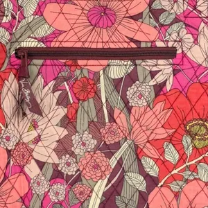 Vera Bradley Bohemian Blooms Floral Quilted Cotton Crossbody‎ Bag Pink Plum thumbnail 7