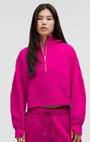 Lululemon Scuba Oversized Funnel Neck Half Zip XS/S Ripened Raspberry Gold NWT thumbnail 1