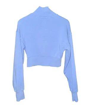 Offline by Aerie Blue Cropped Hoodie Size M thumbnail 2