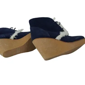 NWT Navy Gap Suede &‎ Shearling Gwen Ankle Boots Sz 9 thumbnail 4