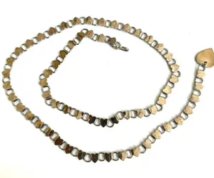 Silver tone heart hip belt thumbnail 1