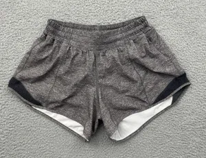 Lululemon Hotty Hot Shorts Low Rise 4" Heather Lux Gray Athletic Women's 6 thumbnail 1