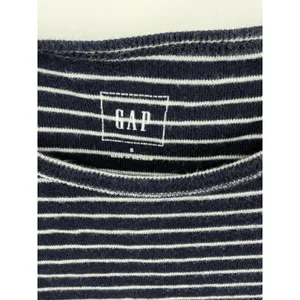 Gap Women T-Shirt Navy White Striped Crew Neck Short Sleeve Small thumbnail 4