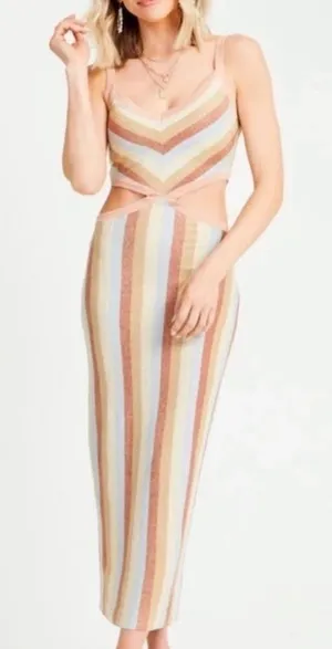 Altar’d state Avery dress rainbow girly beach pastel coverup midi size small NWT thumbnail 1