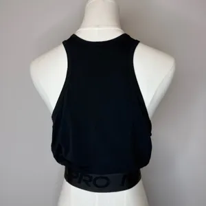 Nike Black Sleeveless Logo Crop Top thumbnail 3