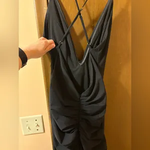 NWT Babyboo Constantina Ruffle Corsage Halter Black Maxi Dress thumbnail 8