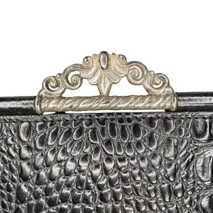 Brighton Black Leather Bag Crossbody‎ Pocketbook Crocodile Print Purse & Wallet thumbnail 6