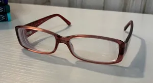 Fendi Eyeglass Frames Womens Red Rectangular FF Logo Temples thumbnail 1