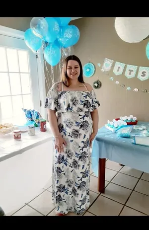 Pinkblush Off Shoulder Maternity Dress thumbnail 5
