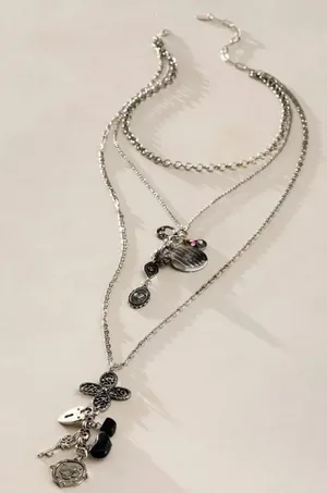 Free People Luelle Layer Necklace- Silver $48 NWT. thumbnail 1