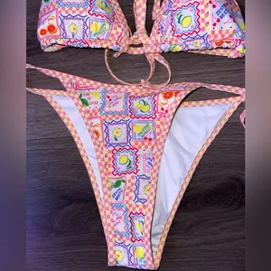 Women's 2 pc Bikini/ swimwear size medium citrus fruit thumbnail 2