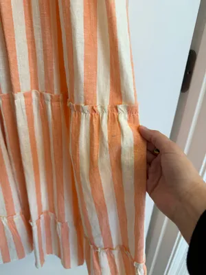 Show Me Your Mumu Linds Midi Dress ~ Dreamsicle Stripe Linen thumbnail 5