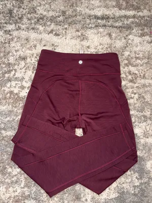 lululemon athletica women’s and Deep Burgundy Leggings thumbnail 10