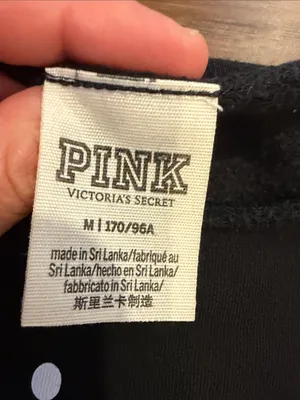 PINK Victoria's Secret Off-Shoulder Black Sweatshirt Medium - C28-013 thumbnail 2
