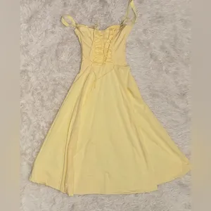 NWOT HOUSE OF CB 'Carmen' Buttercup Bustier Corset Yellow Sundress Sz XS thumbnail 8