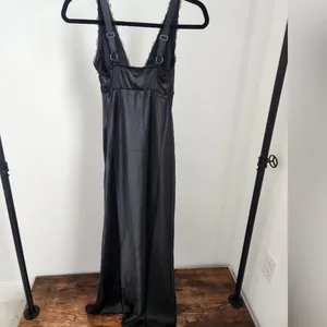 Wild Fable Satin Lace Midi Women’s Trim Slip Dress thumbnail 2