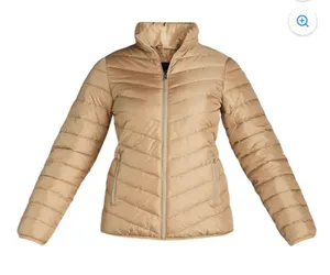 Beige Puffer Jacket Tan thumbnail 1