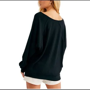 We The Free Free People Women's Santa Clara Thermal Top Size Black Size M‎ thumbnail 2