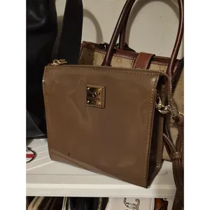 Dooney & Bourke Taupe Patent Crossbody Bag thumbnail 2