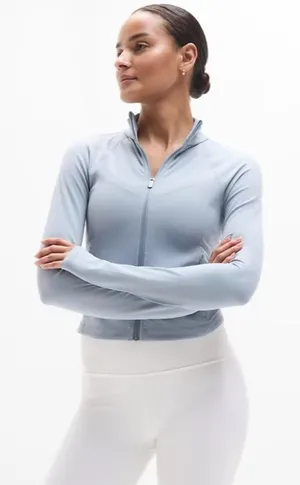 Athleta S Salutation Crop Jacket Blue Star Small Regular thumbnail 1