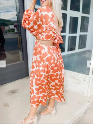 *NEW* Mittoshop Light My Love Floral Midi Dress thumbnail 3