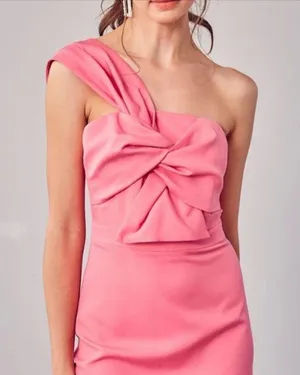 DO+BE Pink One-Shoulder Dress size xs/s thumbnail 3