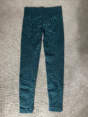 Gymshark Vital Seamless Teal Patterned Leggings thumbnail 5