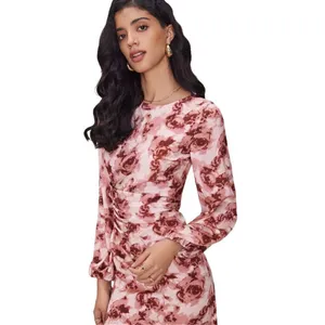 Nordstrom NWT Cider Floral Pleated Ruffle Maxi Dress Sz 8 thumbnail 2