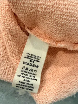 NWOT Free People Size S Pink Ooh La Ruffle Yoke Long Sleeve Raw Hem Sweatshirt thumbnail 7