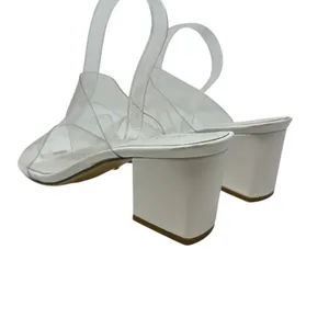 Raye Bardot Heel Slide Strap Sandal Block Clear White Size‎ US 9 thumbnail 12