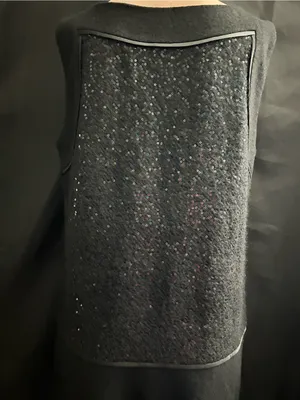 Loft Women’s Black Sequin Front Shift Dress SZ 8 NWT thumbnail 9