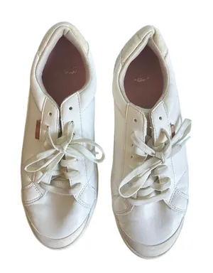Dr. Scholl's Women's Time Off White Sneakers Size 8.5M Faux Leather thumbnail 1