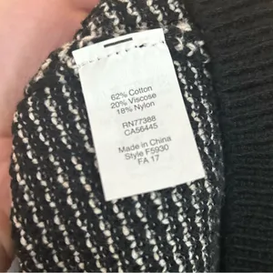 Madewell Riverside Pullover Crew Sweater in Dotweave Black & White Size Medium thumbnail 5