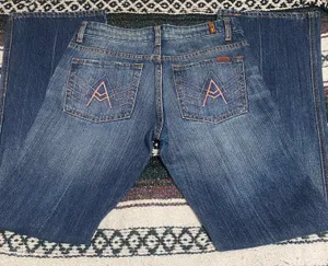 Blue and navy flared jeans Size 28 thumbnail 2