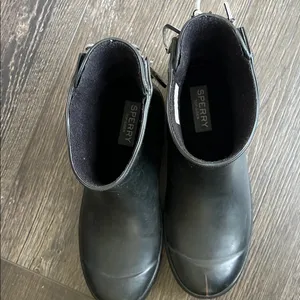 Sperry Top-Slider Women's Black Rubber Walker Turf Rain Boots women Sz 7M thumbnail 5