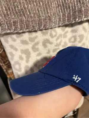 Braves Blue Baseball Cap with Red 'a' Patch thumbnail 2