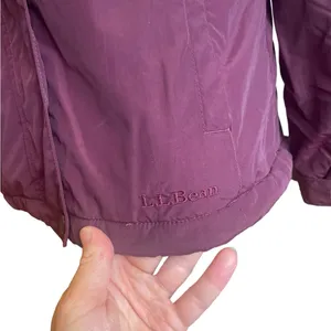 LL Bean Puffer Insulated Fleece Lined Burgundy Winter Coat Womens Size Medium thumbnail 7