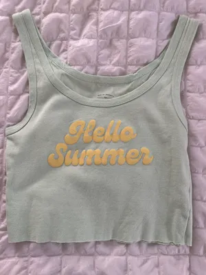 “Hello Summer” Graphic Tank Top thumbnail 1