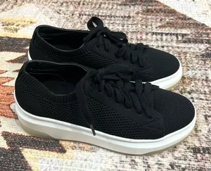 Steve Madden Woman’s Savage Black Platform Lace Up Sneakers Size 6.5 thumbnail 1