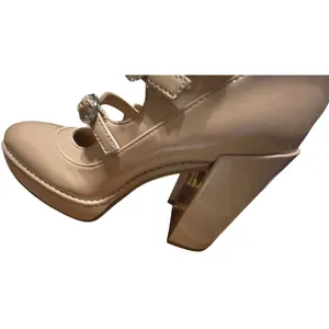 GB‎ Gianni Bini Nude Patent Multi Strap Platform Block Heel Mary Janes 6.5M thumbnail 9