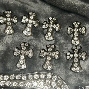 Rhinestone Western Belt Buckle Set Crosses Arrowhead Silver Tone‎ Bling Rodeo thumbnail 4